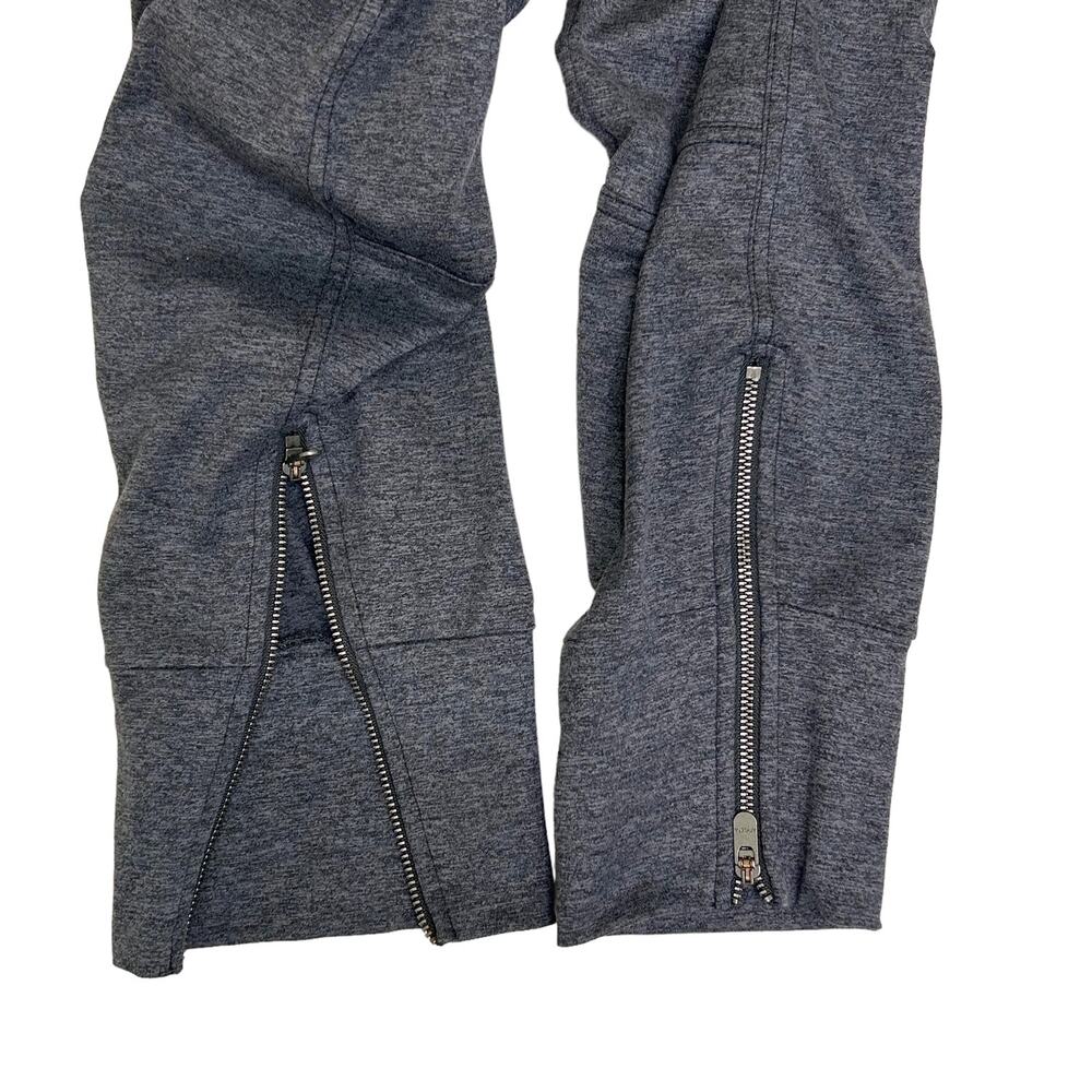 Athleta Gray Heather Jogger Sweatpants Zippered Pockets - Picture 5 of 8
